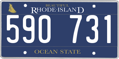 RI license plate 590731
