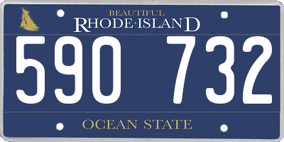 RI license plate 590732