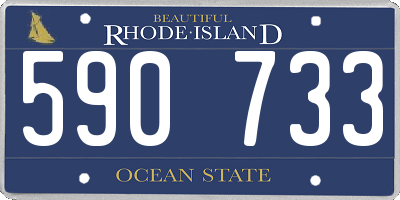 RI license plate 590733