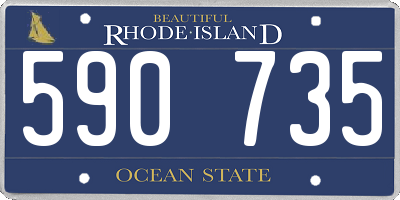 RI license plate 590735