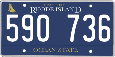 RI license plate 590736