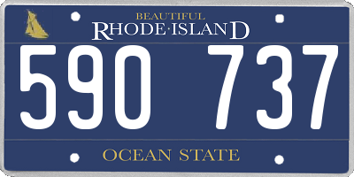 RI license plate 590737