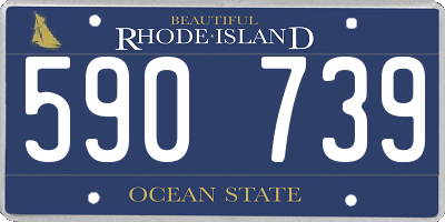 RI license plate 590739