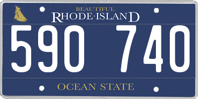 RI license plate 590740
