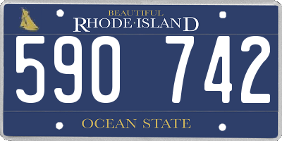 RI license plate 590742