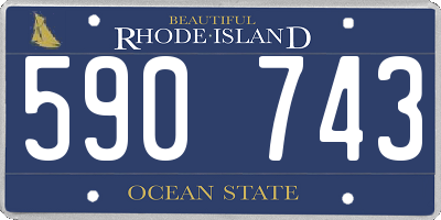 RI license plate 590743