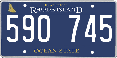 RI license plate 590745