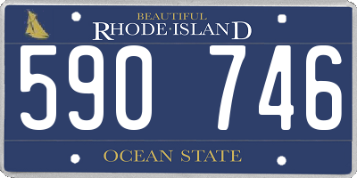 RI license plate 590746