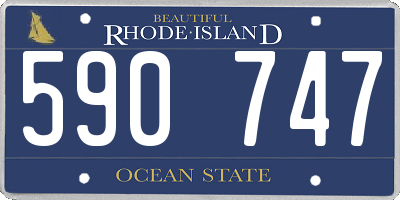 RI license plate 590747