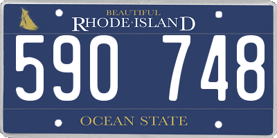 RI license plate 590748