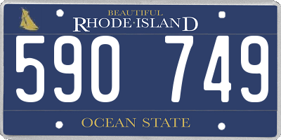 RI license plate 590749