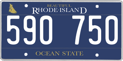 RI license plate 590750