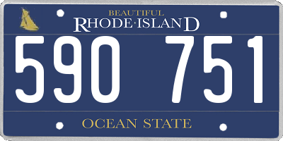 RI license plate 590751