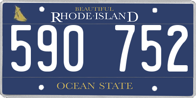 RI license plate 590752