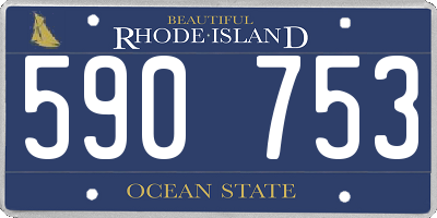 RI license plate 590753