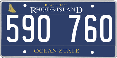 RI license plate 590760