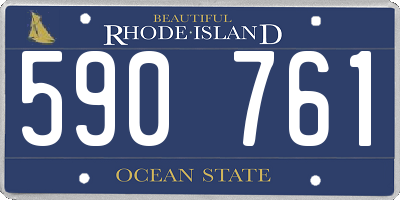 RI license plate 590761