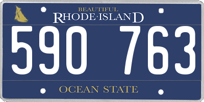 RI license plate 590763