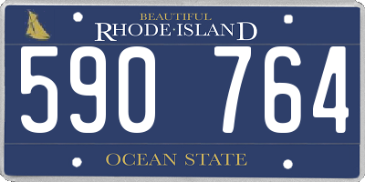 RI license plate 590764