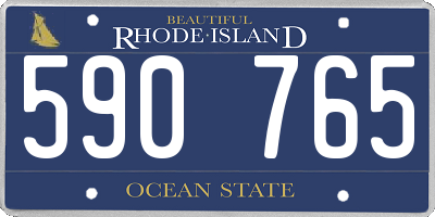 RI license plate 590765