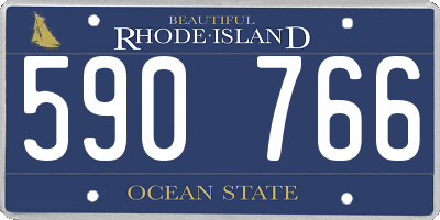 RI license plate 590766