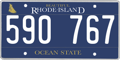 RI license plate 590767