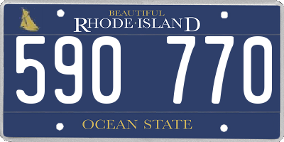 RI license plate 590770