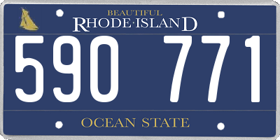 RI license plate 590771