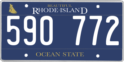 RI license plate 590772
