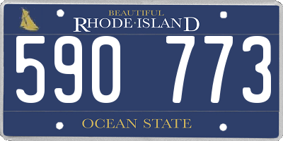 RI license plate 590773