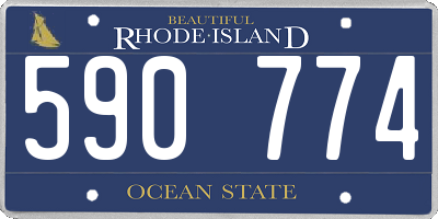 RI license plate 590774