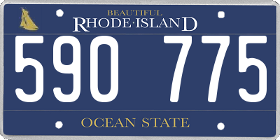 RI license plate 590775