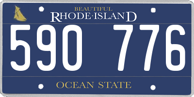 RI license plate 590776