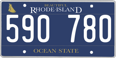 RI license plate 590780