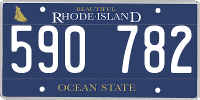 RI license plate 590782