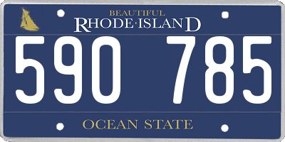 RI license plate 590785