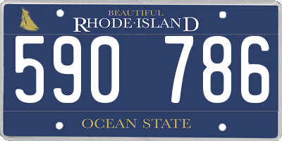 RI license plate 590786