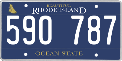 RI license plate 590787