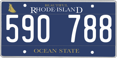 RI license plate 590788