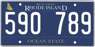 RI license plate 590789