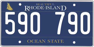 RI license plate 590790