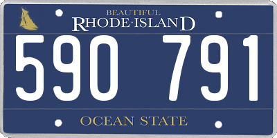 RI license plate 590791