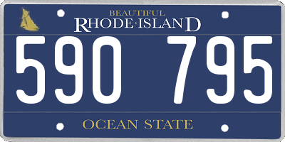 RI license plate 590795