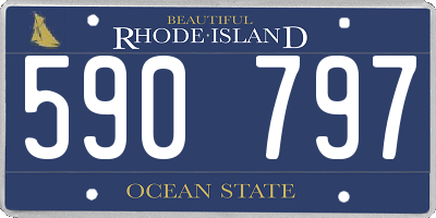 RI license plate 590797