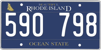 RI license plate 590798