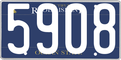 RI license plate 5908