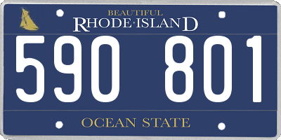 RI license plate 590801