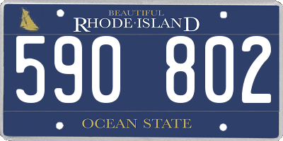 RI license plate 590802