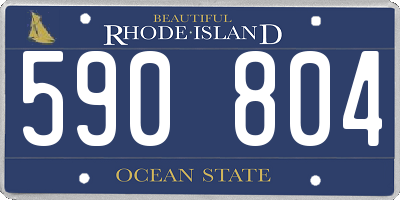 RI license plate 590804