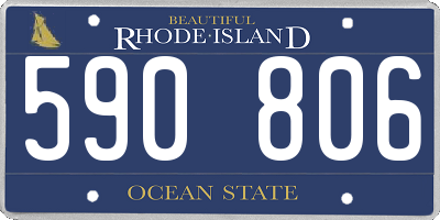 RI license plate 590806